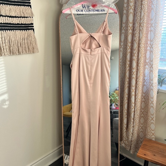 Azazie Shania Stretch Satin English Rose Bridesmaid Dress- A6 - Picture 8 of 10